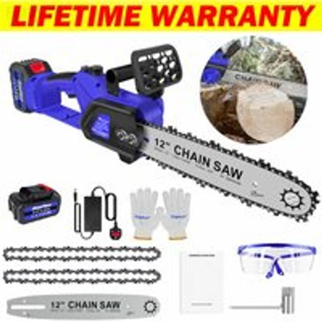 Briefness - 4500W Cordless Electric Chainsaw Brushless Wood Tree Cutter Saw Cutting Pruning