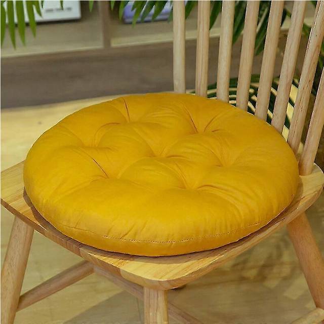 (turmeric, One size) 2pcs Round Outdoor Cushions,Outdoor Chair Cushions Round Seat Cushions Chair Seat Pad Floor Cushion,40*40cm,turmeric