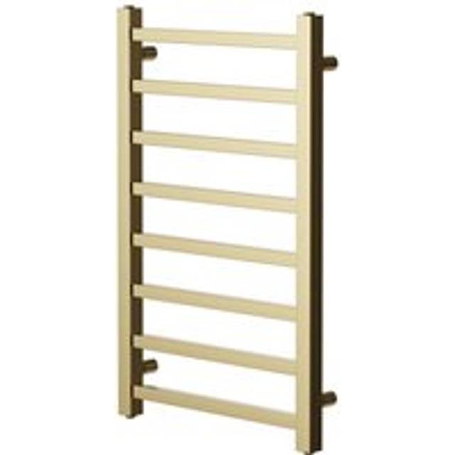 Wholesale Domestic Colore Blaine Straight Heated Towel Rail | Brushed Brass | Mild Steel | 800mm x 500mm