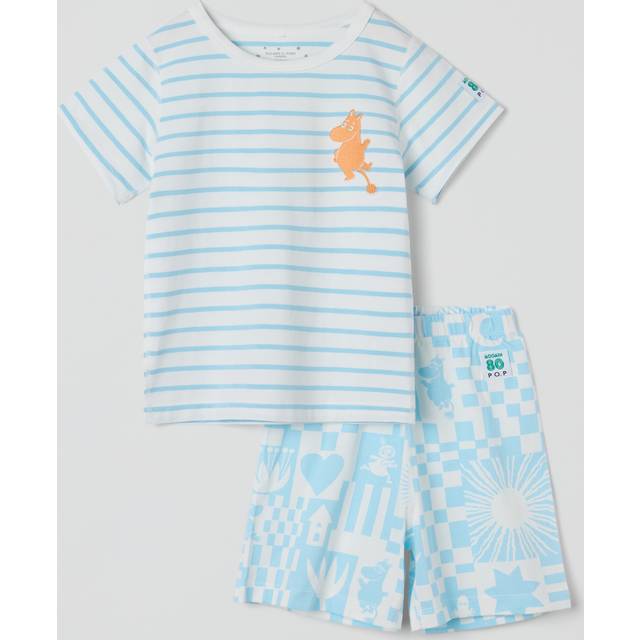Moomin Print Kids Short Pyjamas - Blue - 2-4y x 98/104