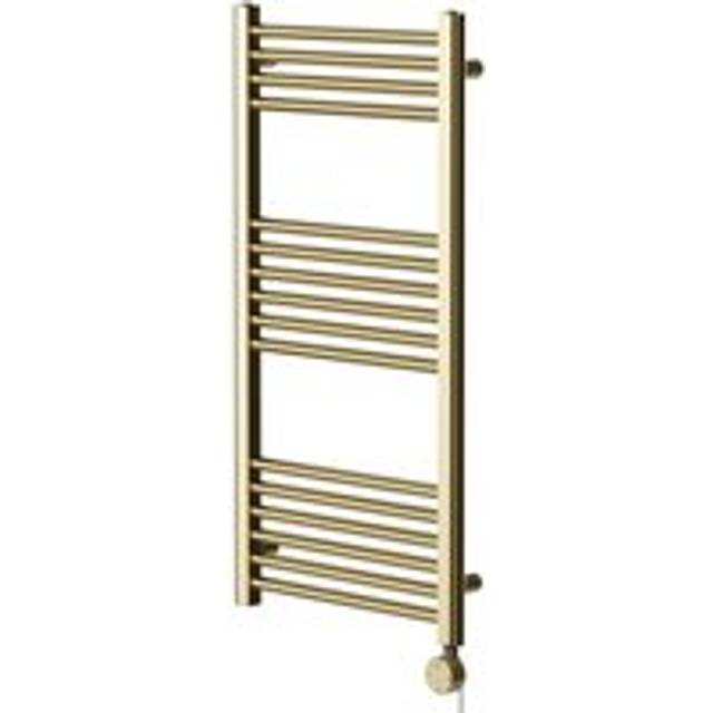 Wholesale Domestic Pizarro Colore Straight Digital Thermostatic Electric Heated Towel Rail | Brushed Brass | Mild Steel | 1000mm x 500mm