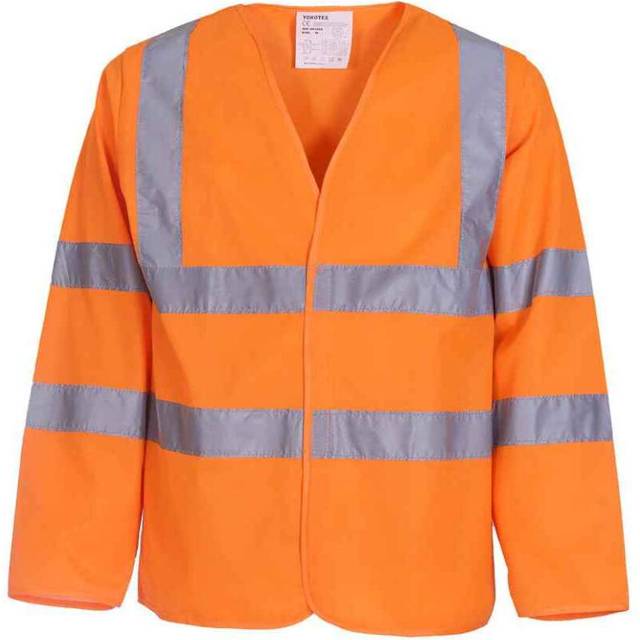 Yoko Unisex Adult Hi-Vis Long-Sleeved Waistcoat (Orange)