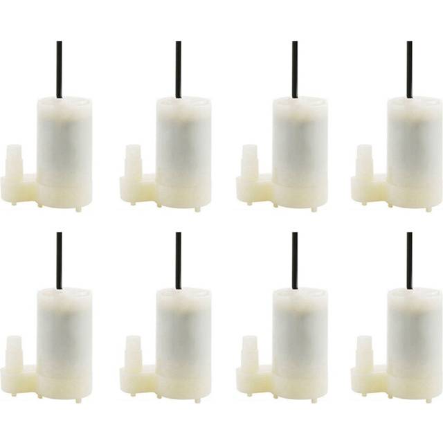 8pcs White Silent Mini Submersible Pump for DC3V 5V Vertical