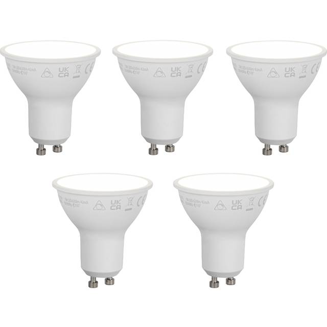 Set med 5 smarta GU10 50mm dimbara LED-lampor Opal 7W 630 lm 4000K