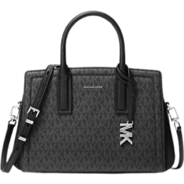 MK Laila Small Signature Logo Satchel - Black - Michael Kors - ONE SIZE