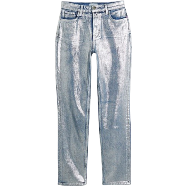 River Island Womens Silver Slim Fit High Waisted Ankle Jeans - 6R