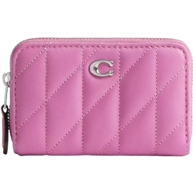 Essential Small Zip Around Card Case With Pillow Quilting
