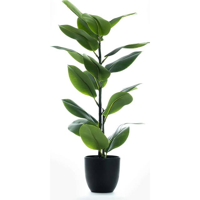 Scottish Everlastings Ltd Real Touch Rubber Tree 85cm, Green