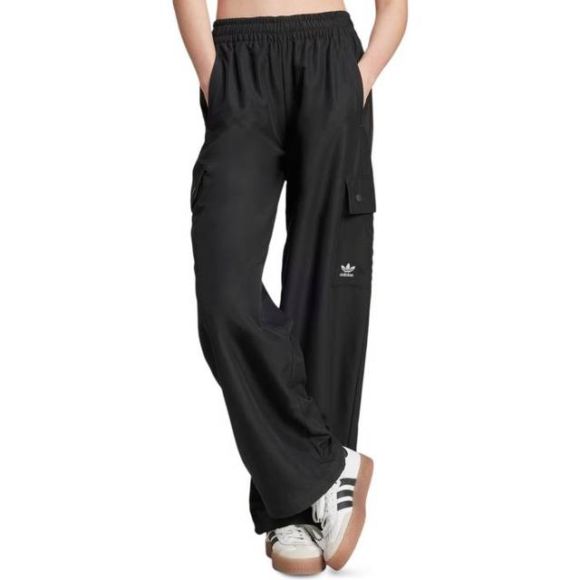 adidas Originals – Essentials – Svarta, vävda cargobyxor-Svart/a
