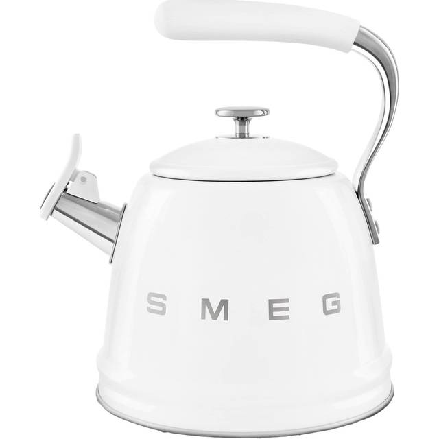 Smeg Whistling Stovetop Kettle - White, Size 2.3 Litre