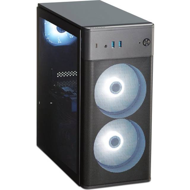 Erazer RECON E45 - DT spel - Ryzen 5 5500 / upp till 4.2 GHz - RAM 16 GB - SSD 1 TB - NVMe - GeForce RTX 4060 - Gigabit Ethernet - Win 11 Home - skär