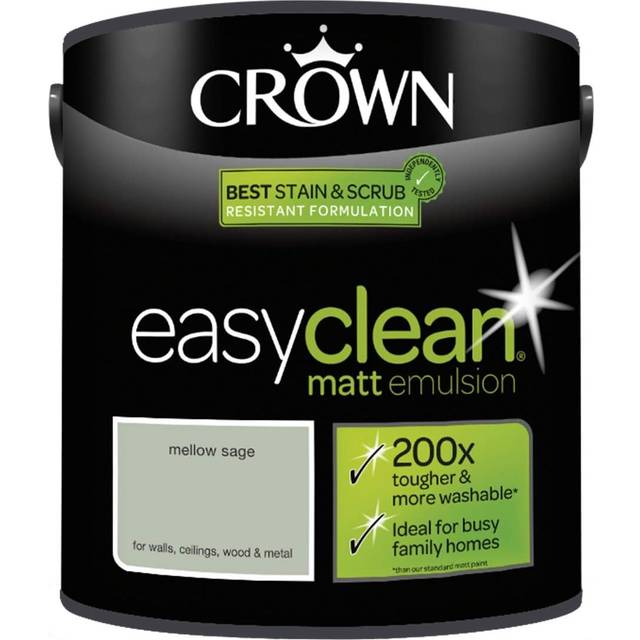 Crown Easyclean Matt Emulsion Paint - Mellow Sage - 2.5L