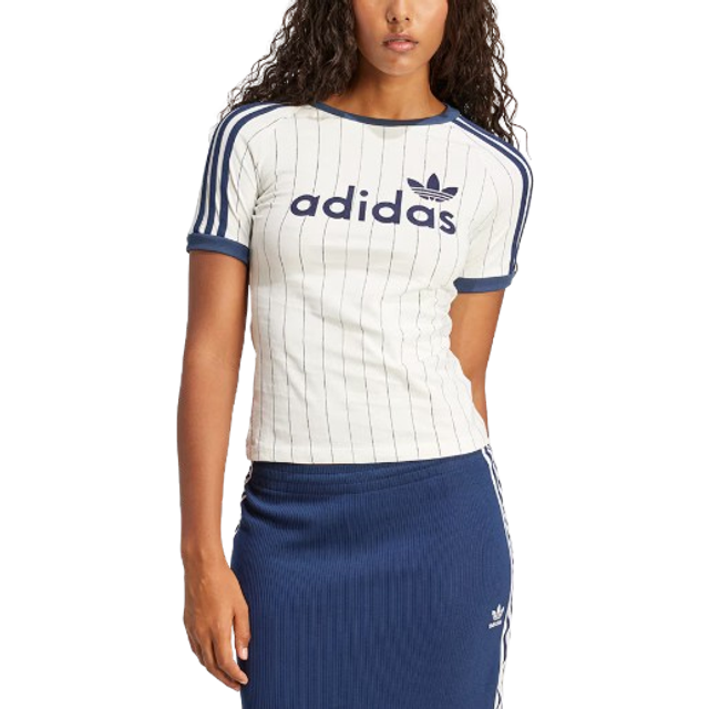 T-shirt adidas Linear Graphic Cali Tee Off White/ Night Indigo M (M)