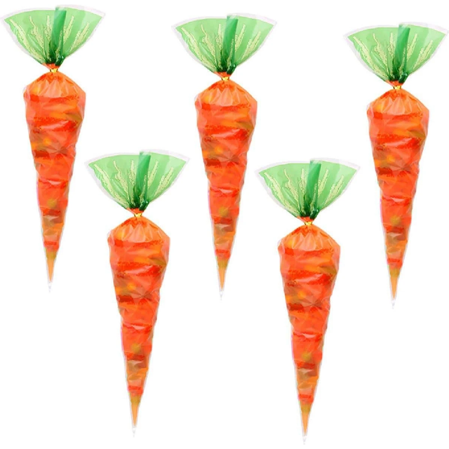 SHEIN 50PCS/100PCS Gift Wrapping Bag, Carrot Shaped Gift Bag, Party Decoration, Gift Wrapping, Bachelorette Party,Wedding,Bachelorette,Bride,Party Decoratio