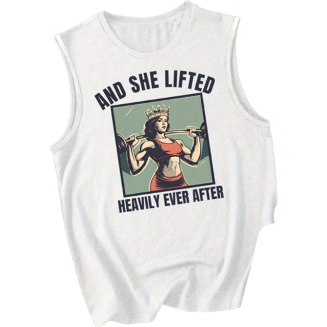 Flirla Women&#39;s Liberty Statue Letter & Cartoon Print Sleeveless Camisole, Summer Graphic Tees Women Tops