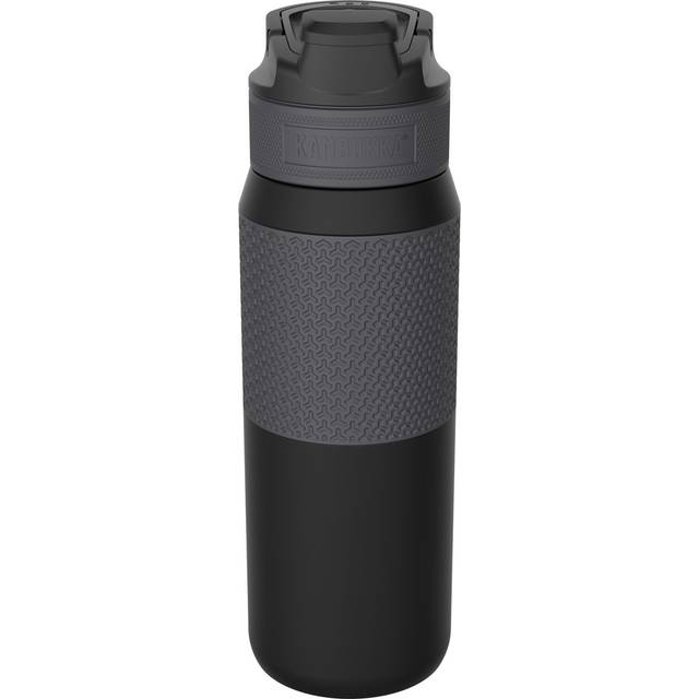 Double-walled stainless steel thermos bottle with 3-in-1 lid Kambukka Snapclean® - Noir - 750 ml