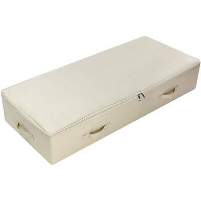 iwill CREATE PRO Ultra Large Under Bed Storage Organizer Box with Lid  Folding Design with 6 Handles  Beige