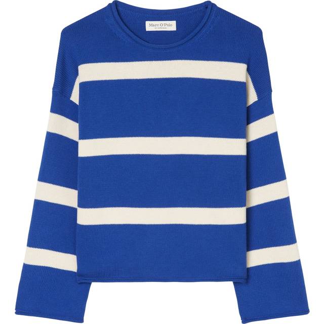 Striped boat neck top for women Marc O'Polo - Noir