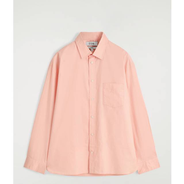Wide Oversized Cotton Oxford Shirt in Orange - XL