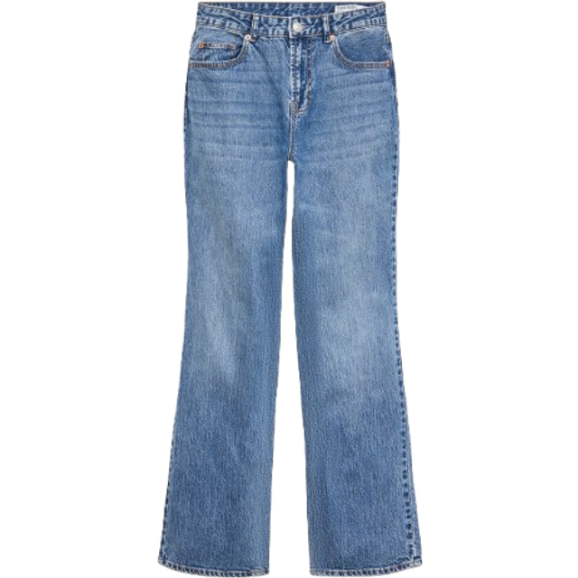 Straight High Waist Jeans - medium blue - W27 L32