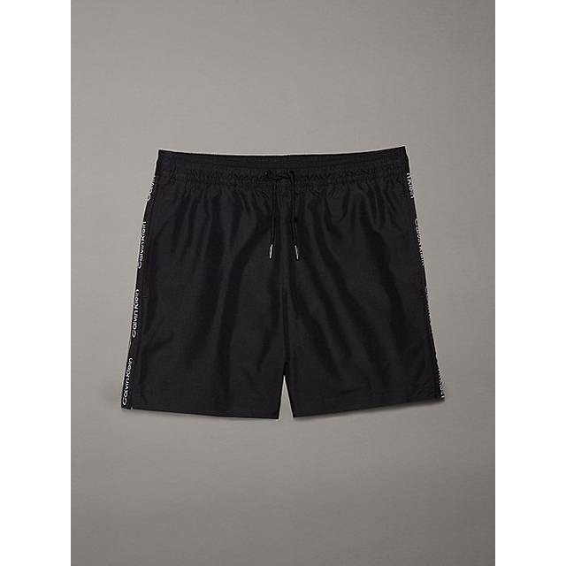 Boys Swim Shorts - Logo Tape - Black - 8-10