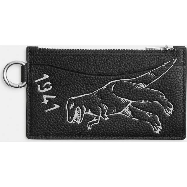 Zip Card Case With Sketch Print