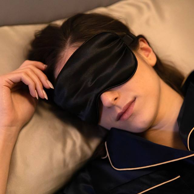 LILYSILK Silk Eye Mask Black UK Quality Silk Portable Eye Mask