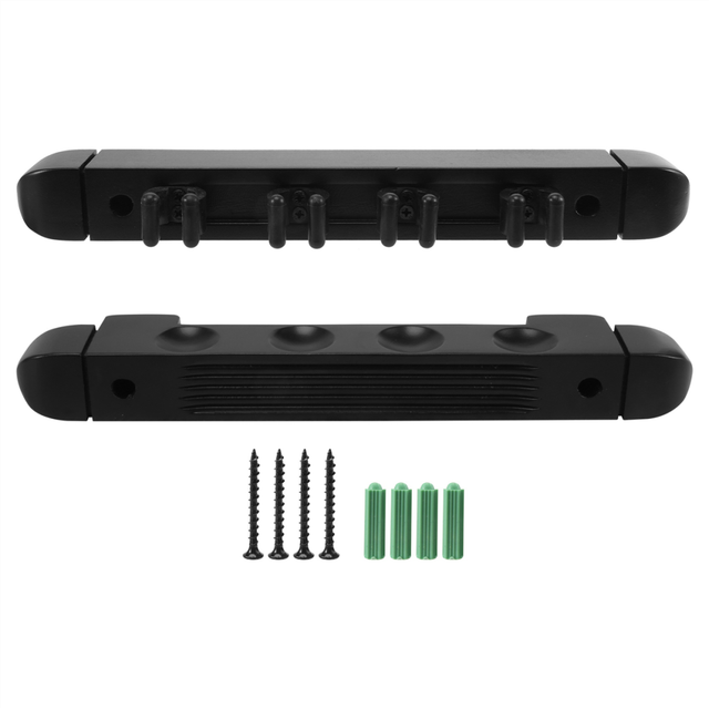 4 Holes Wall Mounted Hardwood Billiard Cue Rack Pool Cue Rack