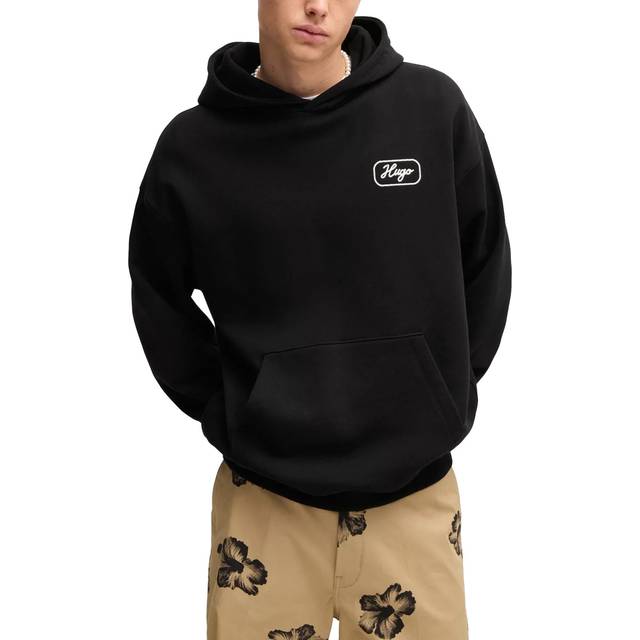 HUGO Cotton Hoodie, Black