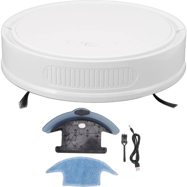 3 in 1 Robot Vacuum Cleaner Smart APP Remote Control 2000Pa Strong Suction USB Charging Sweeping svart