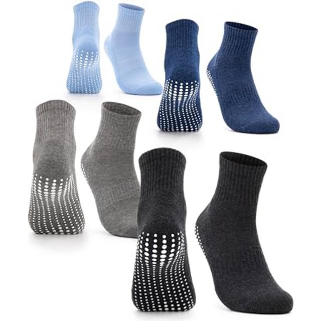 Occulto halkfria strumpor kvinnor 2-4 pack (modell: Madeleine) 4 pack | Svart-Grå-Marin-Blå 35-38