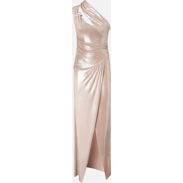 Pinko, Klänning, Dam, M, Polyester, Silverklänning med dragkedja i sidan - pink (M)