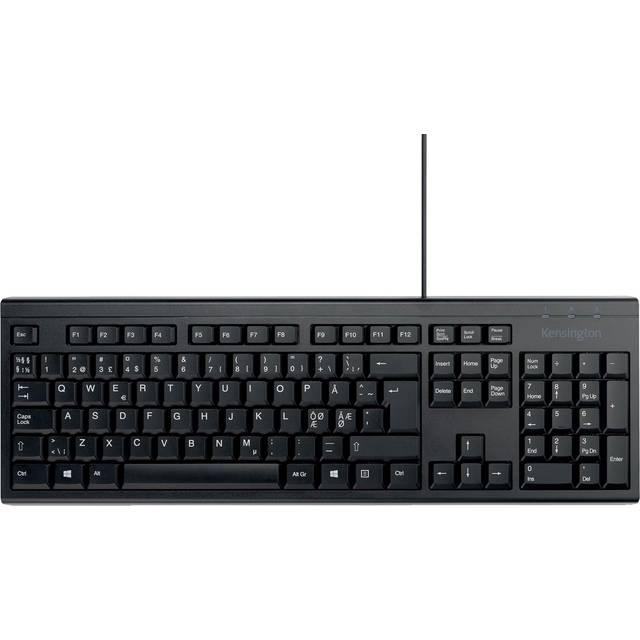 Kensington KB100 EQ - Tangentbord - full size - USB - QWERTY - hela norden - svart - OEM - FSC-kartong