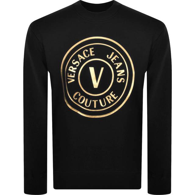 Versace Jeans Couture for man. 78GAIT01-CF01T Sweatshirt Silkscreen black (L), Casual, Cotton