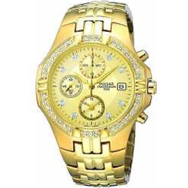 Pulsar Gents Chronograph Champagne Dial 38mm 5ATM Watch PF8174X1