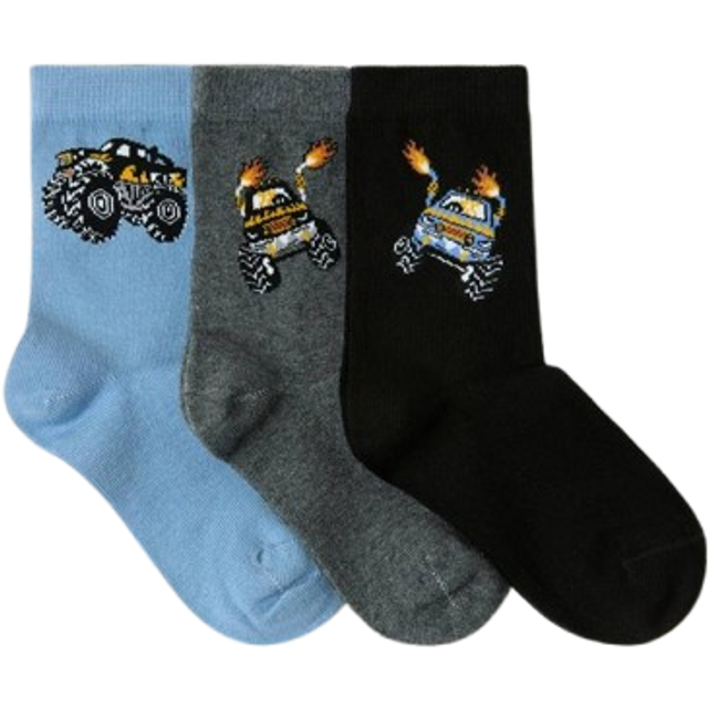 LINDEX Sock Sb Monster Truck |Marinblå |22-24