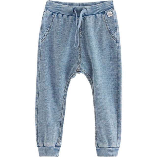 Joggers with denim look