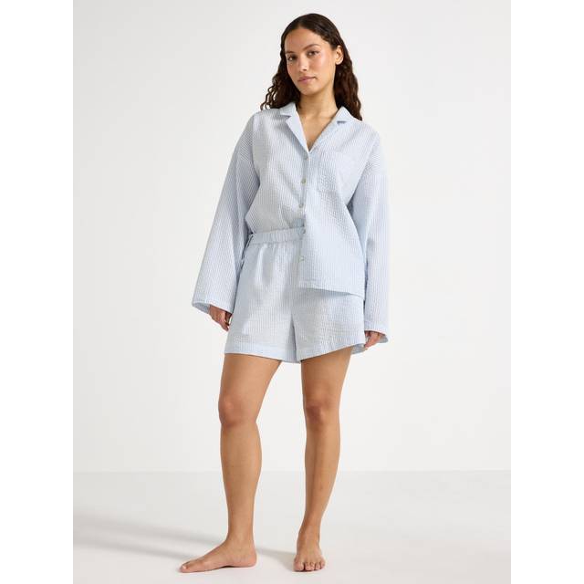 Pyjama shorts in seersucker