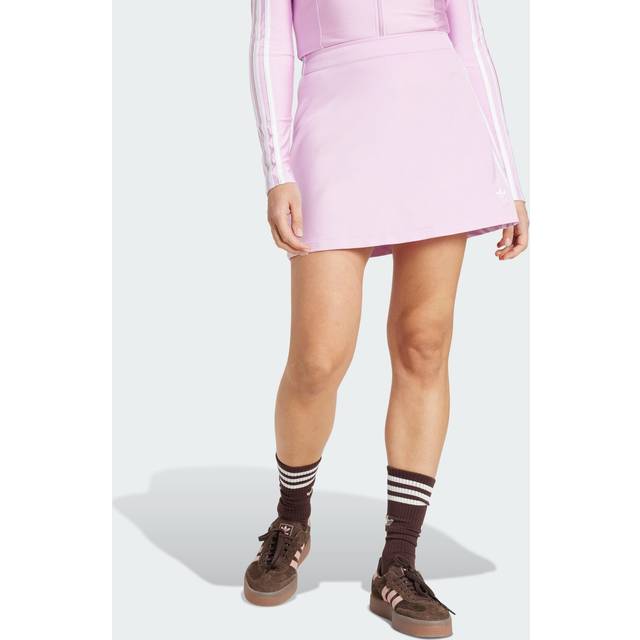adidas Originals – Adicolor – Ljusrosa minikjol med 3 ränder