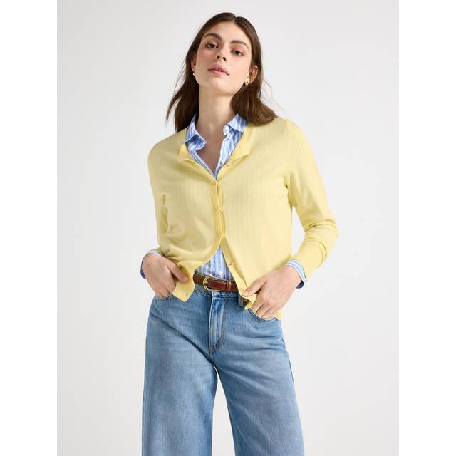 Finstickad cardigan