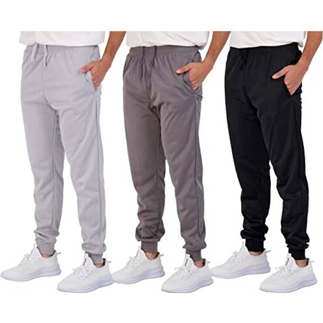 3 Pack: Mens Big and Tall Sweatpants Joggers Track Pants Active Athlet
