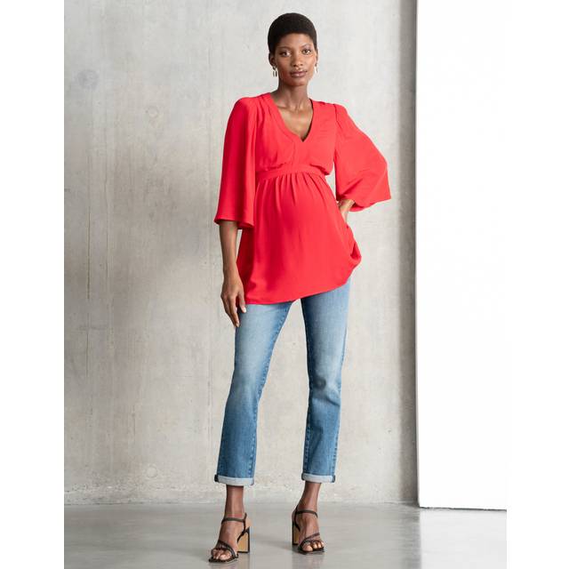 Flutter Sleeve Maternity + Nursing Wrap Top