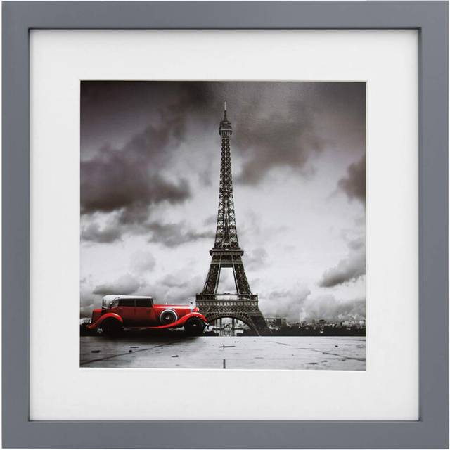 Egofine 11x11 Picture Frame Display Pictures 4x4 or 8x8 with Mat or 11x11 Without Mat Made of Solid Wood with Plexiglass for Table Top Display and Wal