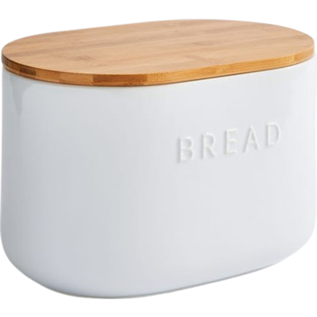 Ceramic Bread Bin - White