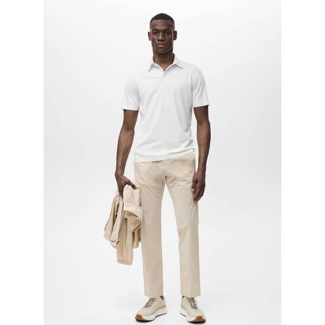 COOLMAX slim fit polo shirt white - Man - XS - MANGO MAN - White
