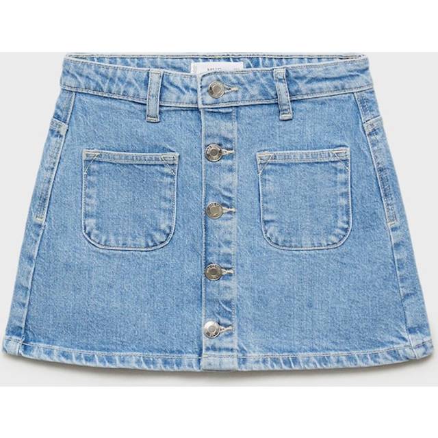 Mango Kids' Lily Denim Skirt, Blue