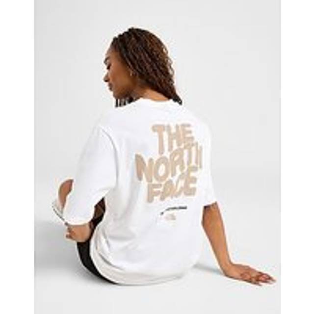 The North Face Swirl Graphic Boyfriend T-Shirt - White - Womens - M