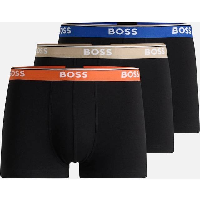 Men's BOSS Orange Power Mens 3-Pack Trunks - Black - Size: 35/34/32/12.5/12/11.5/11/9/9.5/15.5/15/14.5/14/13.5/13/10.5/10/16