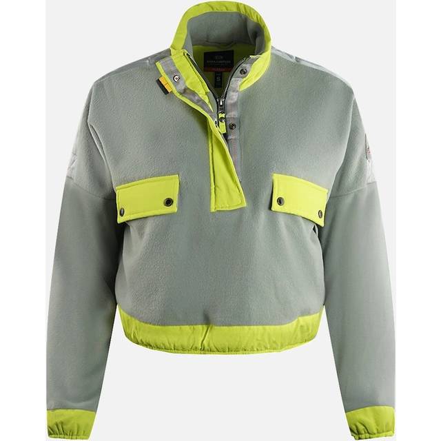 Parajumpers Womens Soraya Grey Half-Zip Crop Sweatshirt - Size Small
