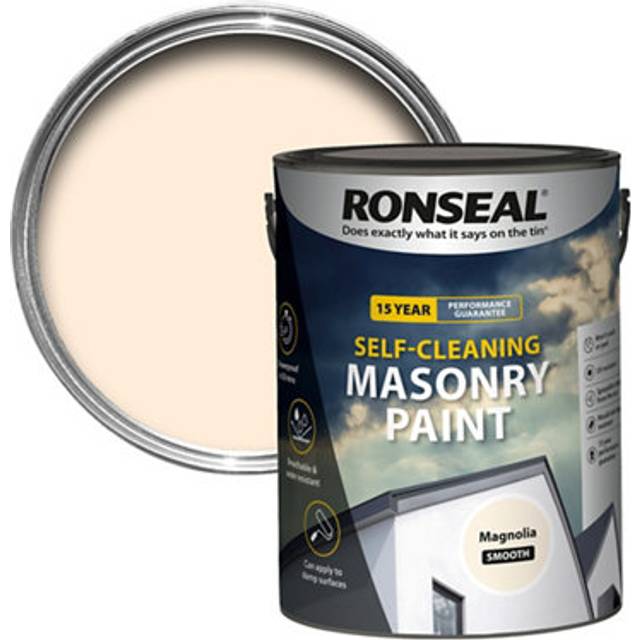 Ronseal Self-Cleaning Masonry Paint - Magnolia - 5l
